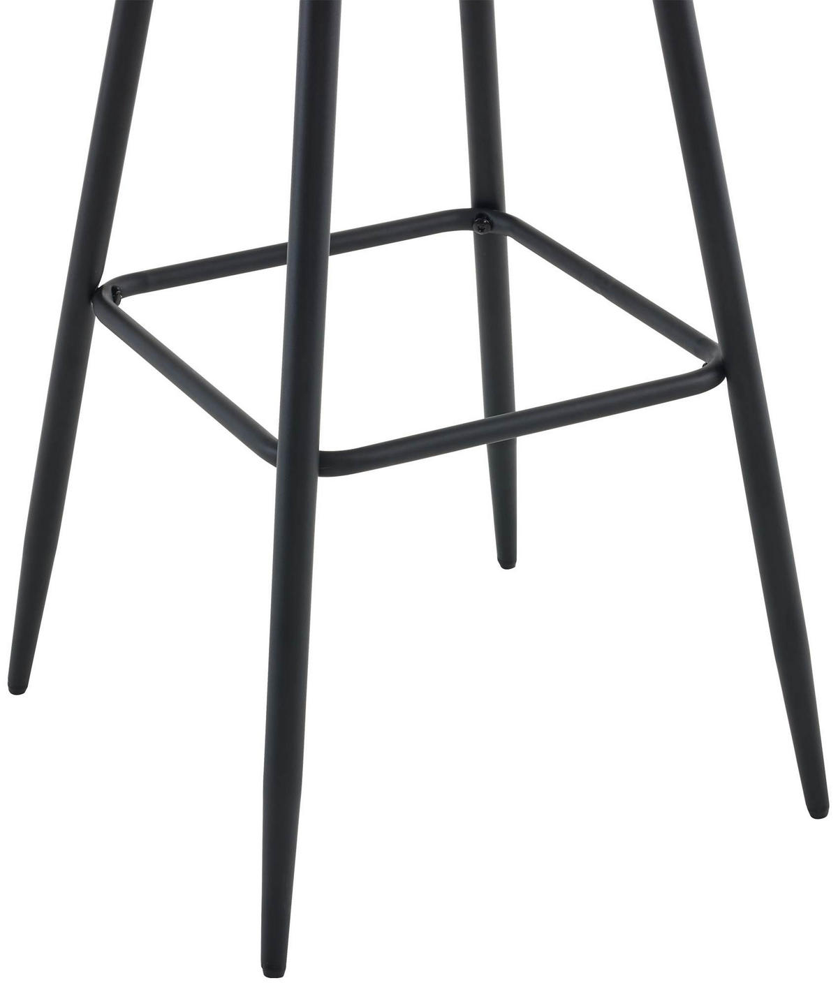 BARHOCKER 2er Set Stoff grau - Schwarz/Grau, Textil/Metall (47/106/52cm) - CLP