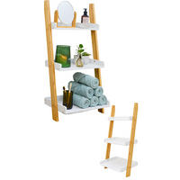 BADEZIMMER-REGAL 45x30x90 cm - Weiß, Holz (30/90/45cm) - Dunedesign
