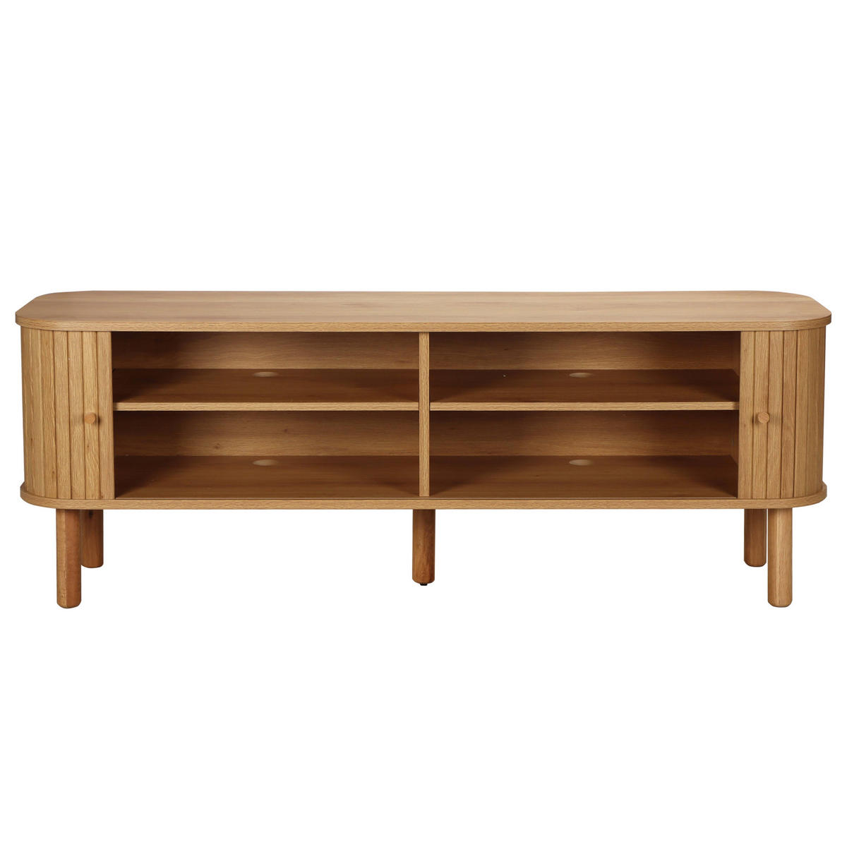 TV-SCHRANK, helles Holzeffekt - Beige, Holz (40/55/150cm) - Oviala