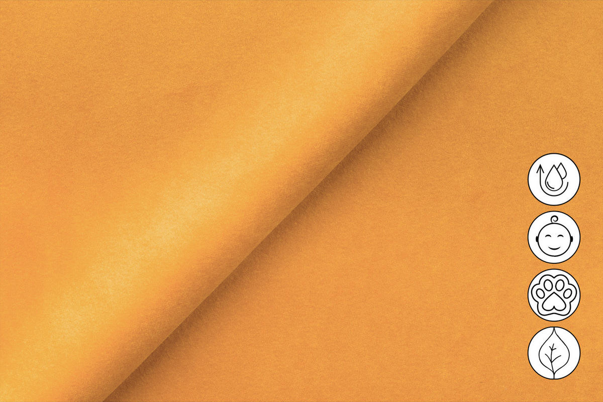 SOFA FIERO 2-Sitzer, Gelber Veloursstoff - Gelb/Schwarz, Holz/Textil (170/82/103cm) - Courtois Laville