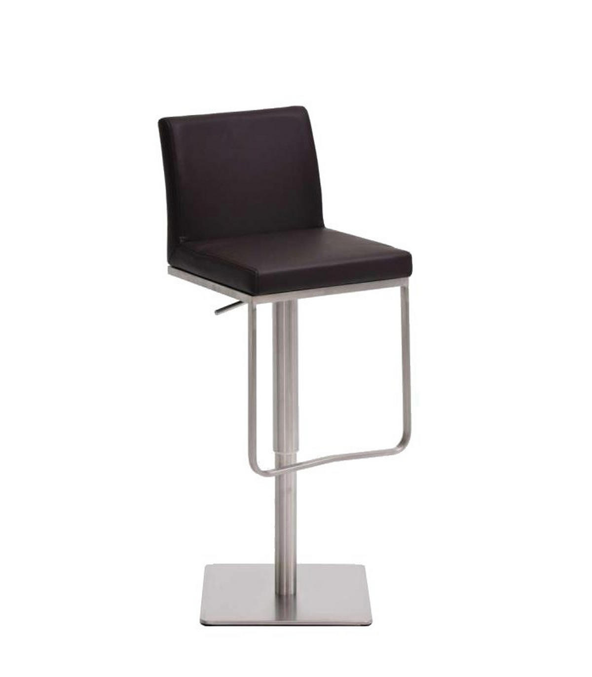 BARHOCKER Panama Kunstleder 86x42x44 cm braun - Braun, Leder (42/86/44cm) - furnicato