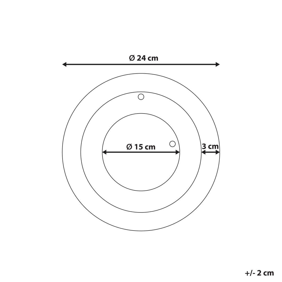 WANDUHR Schwarz/Weiß/Gold Cluses - Goldfarben/Schwarz, Metall (30/30/3cm) - Beliani