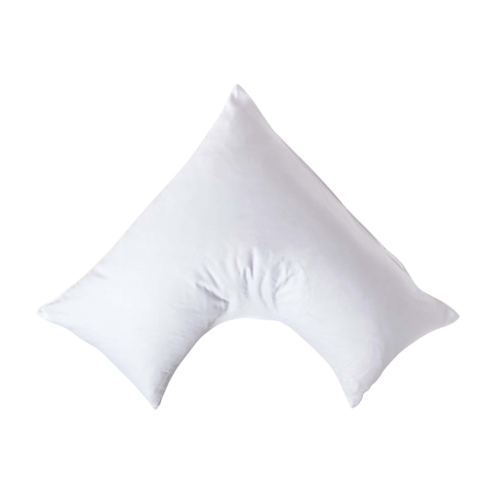 BIO-KISSENBEZUG für V-Form-Kissen, Satin, Fadendichte 400 - Weiß, Textil (38/76cm) - Homescapes