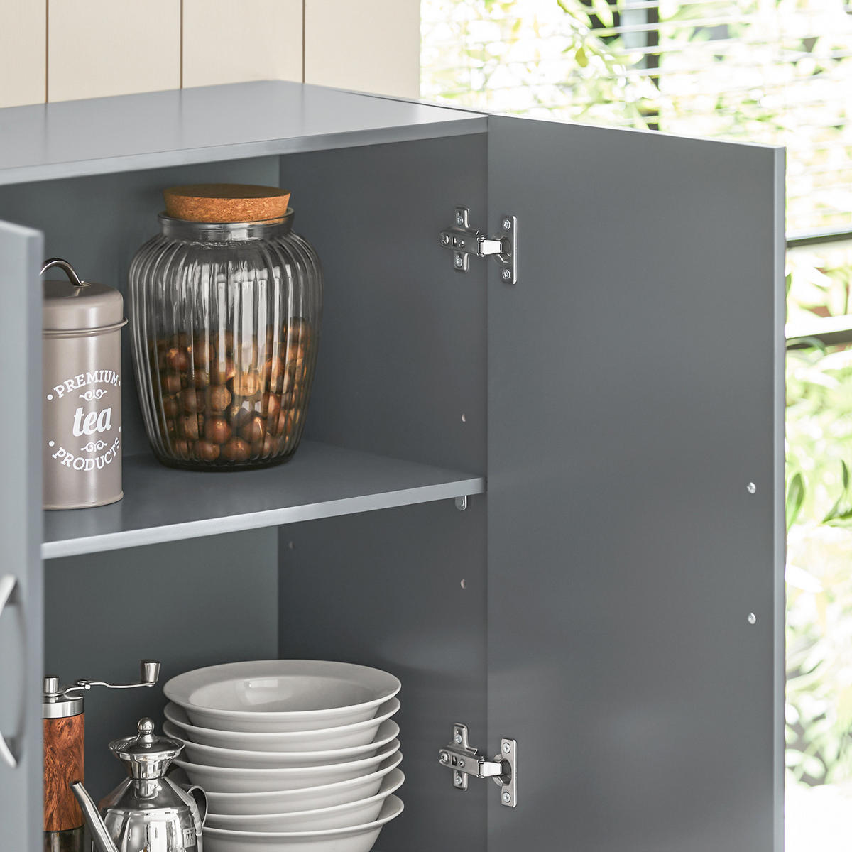 HÄNGESCHRANK Dunkelgrau - Grau, Holzwerkstoff (60/60/30cm) - SoBuy