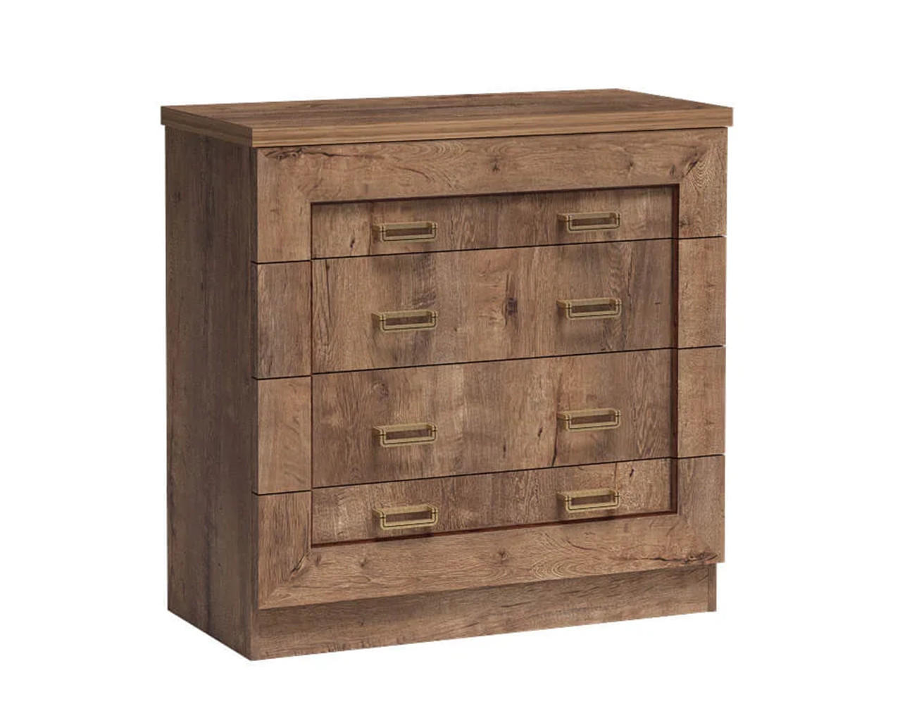 Meblini Kommode Dunkelbraun 90x90x44 cm