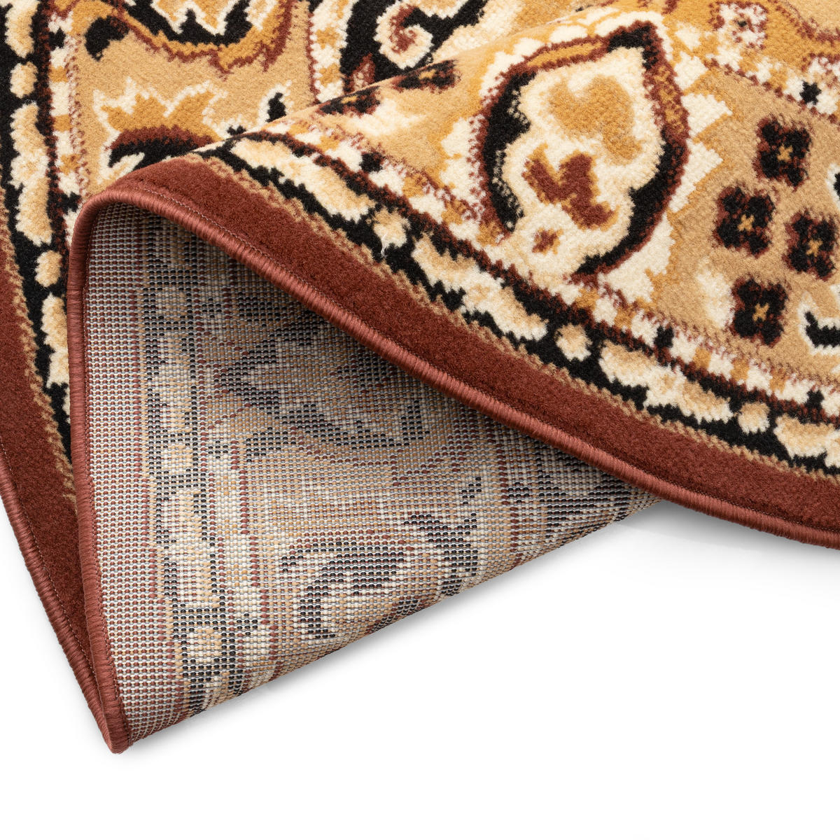 TEPPICH ATLAS oval braun medaillon 160/220 cm - Braun, Textil (160/220cm) - Tapiso