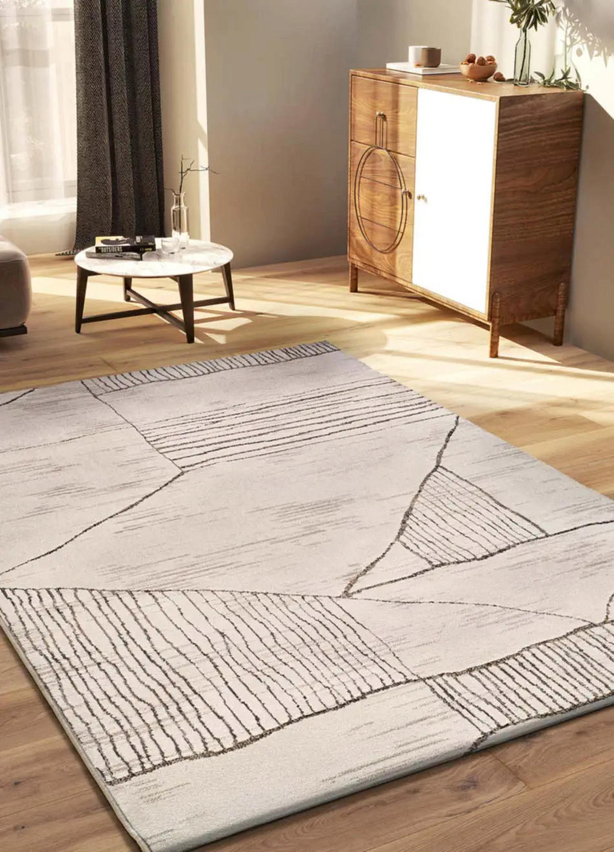 WEBTEPPICH Creme / Braun Ceres 200/285 cm - Creme, Naturmaterialien/Textil (200/285cm) - Atticgo
