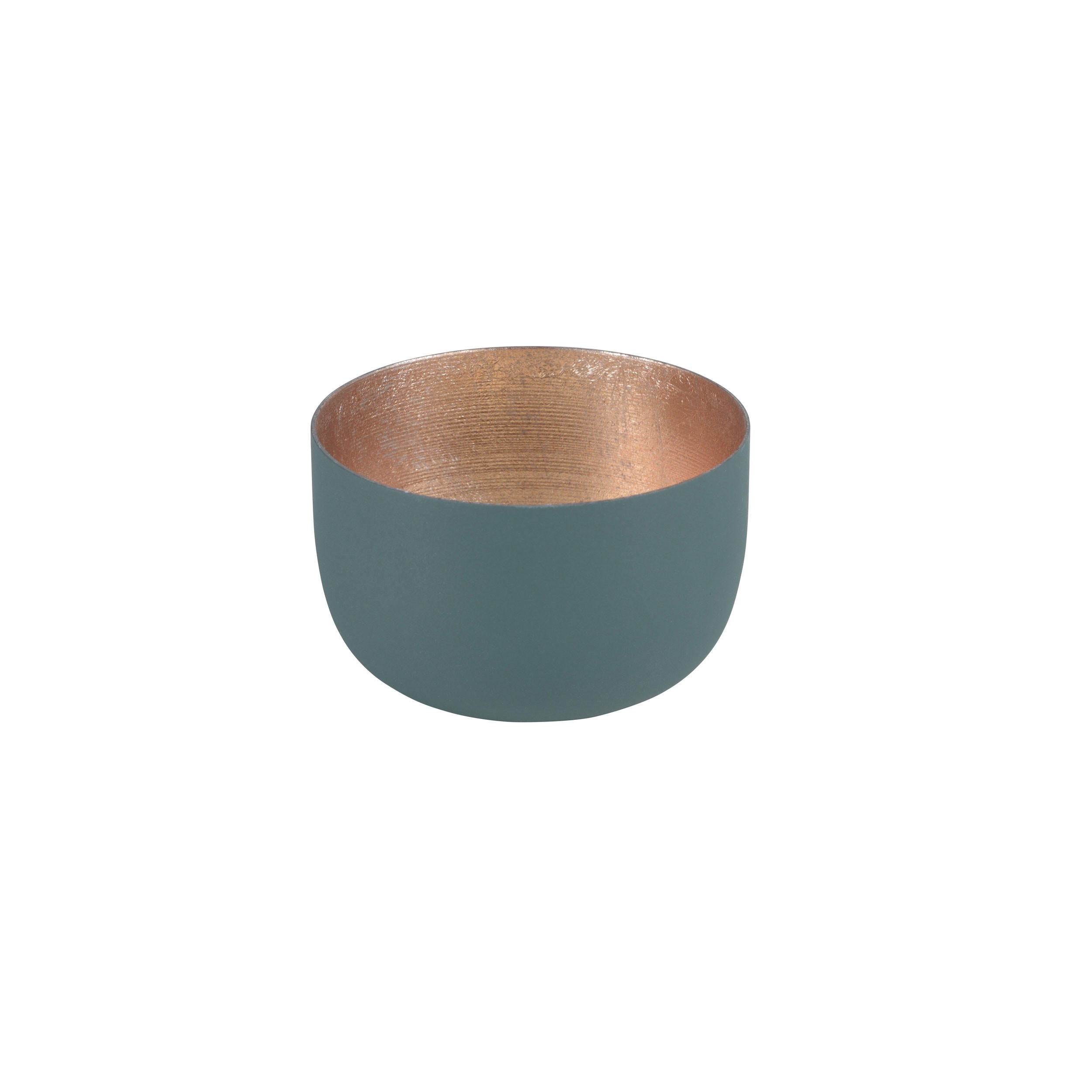 TEELICHTHALTER Madras S, Eisen, Dark Olive, Gold, 5 cm - Grün, Metall (5cm) - Gift Company