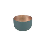 TEELICHTHALTER Madras S, Eisen, Dark Olive, Gold, 5 cm - Grün, Metall (5cm) - Gift Company