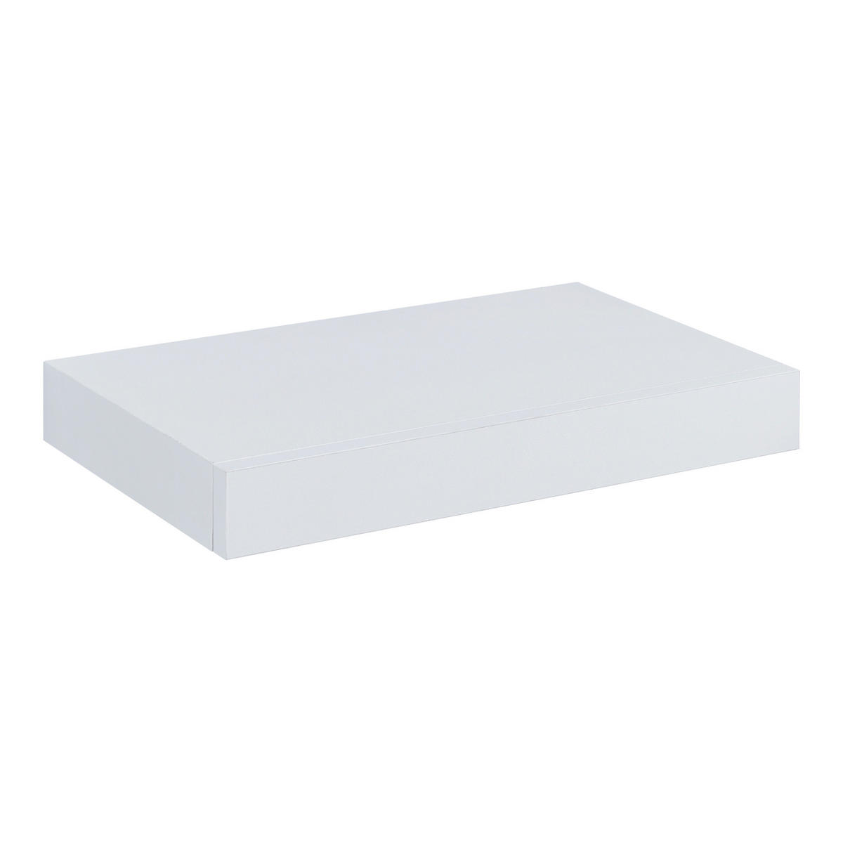 NÁSTĚNNÁ POLICE Hyvinkää - bílá, kompozitní dřevo (39.5/5/25cm) - [en.casa]