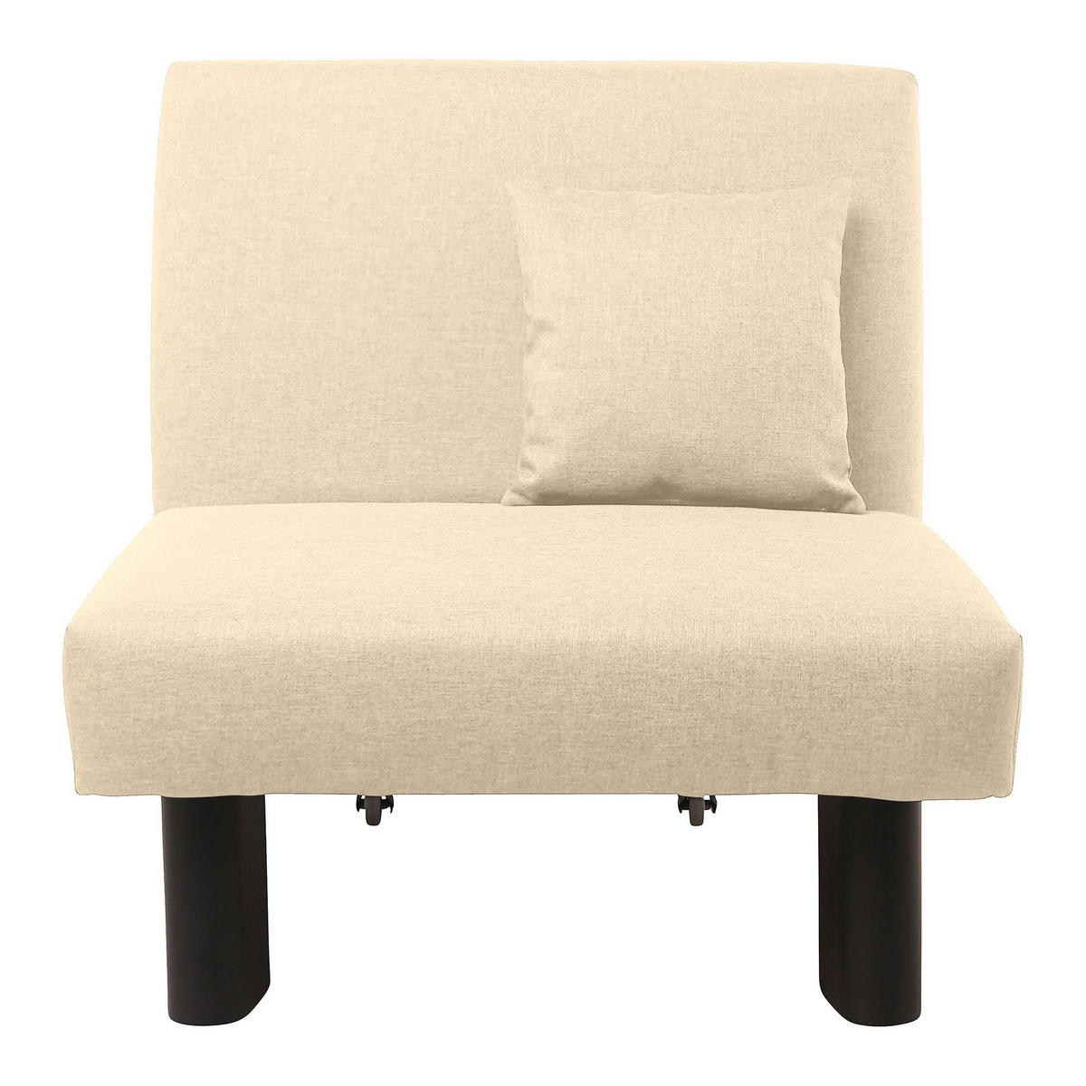 FALTSESSEL Kalomira Bezug Flachgewebe Metall schwarz / beige - Weiß, Kunststoff (100/85/85cm) - 58aufmkessel