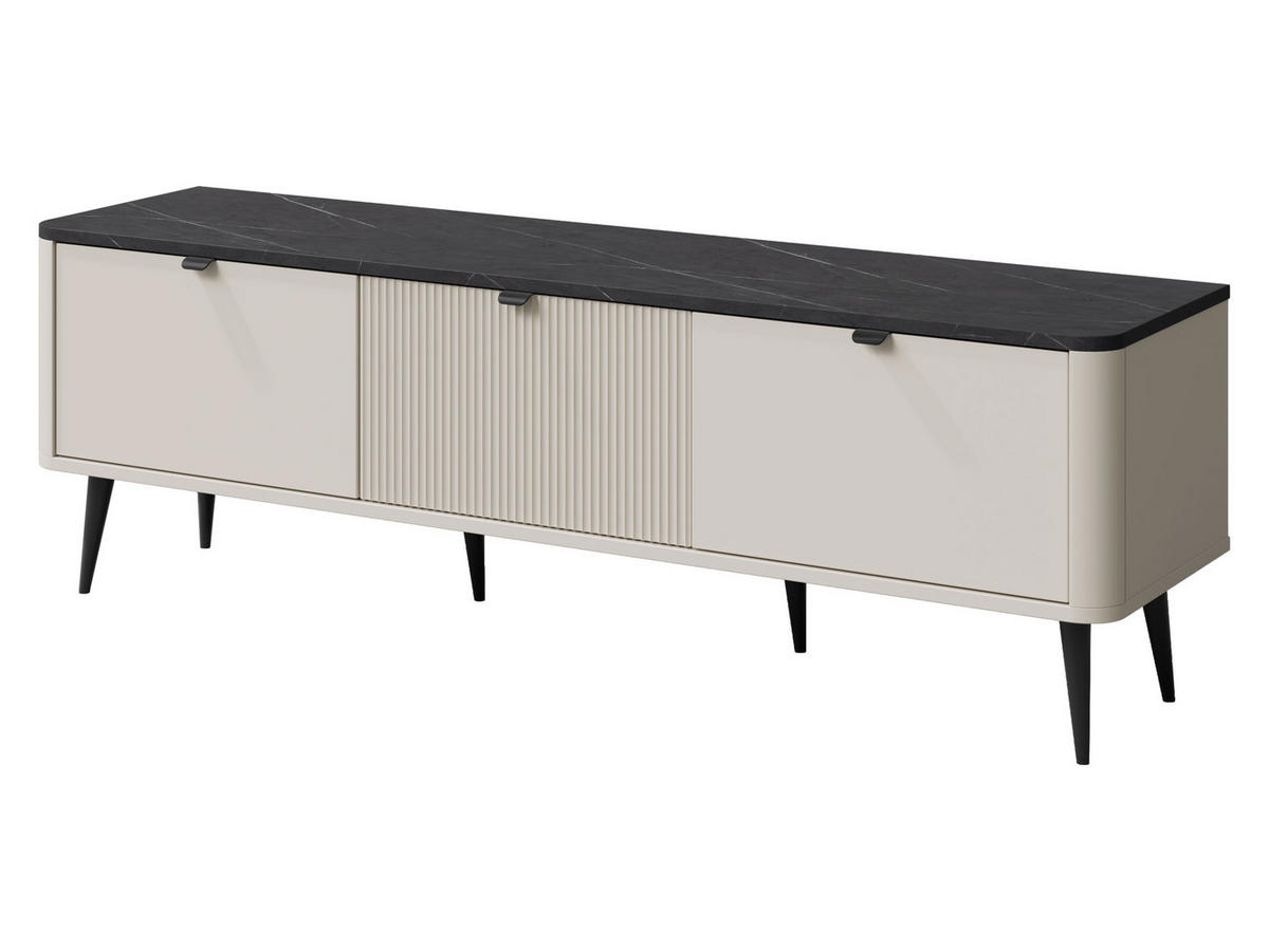 TV-ELEMENT Marly 3K RE13 - Kaschmir/Schwarz, Holzwerkstoff/Metall (160/52/40cm) - MIRJAN24