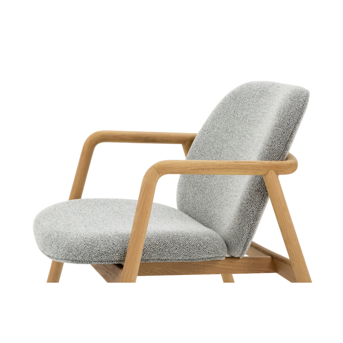 SESSEL Theo, Natur Massiveiche - Grau, Holz (76/78/77cm) - WOODEK