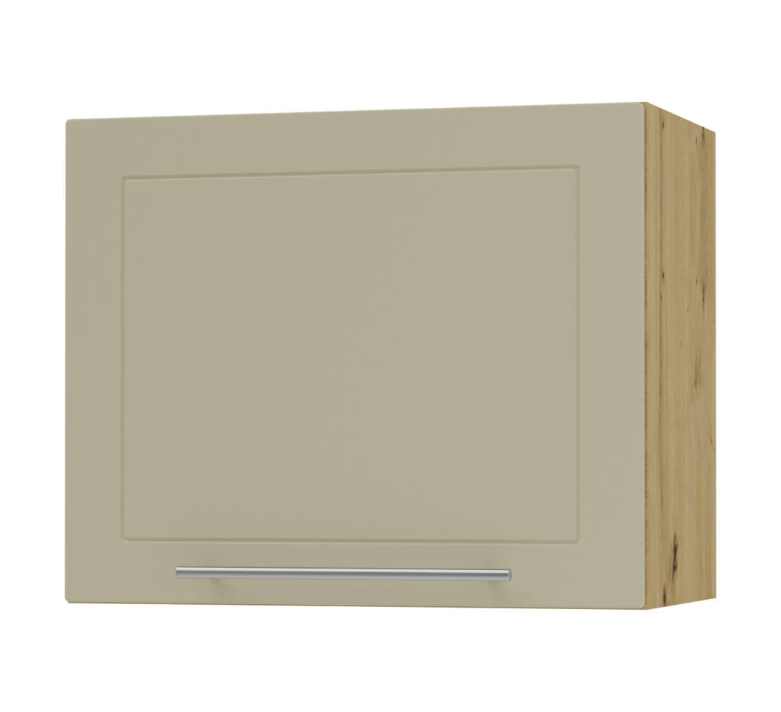 KLAPPHÄNGESCHRANK Kvantum W8/60 Vanille Matt / Eiche Artisan Matt 60 / 32,5 / 50cm - Creme/Eiche Artisan, Holz/Holzwerkstoff (60/50/32.5cm) - Feldmann-Wohnen