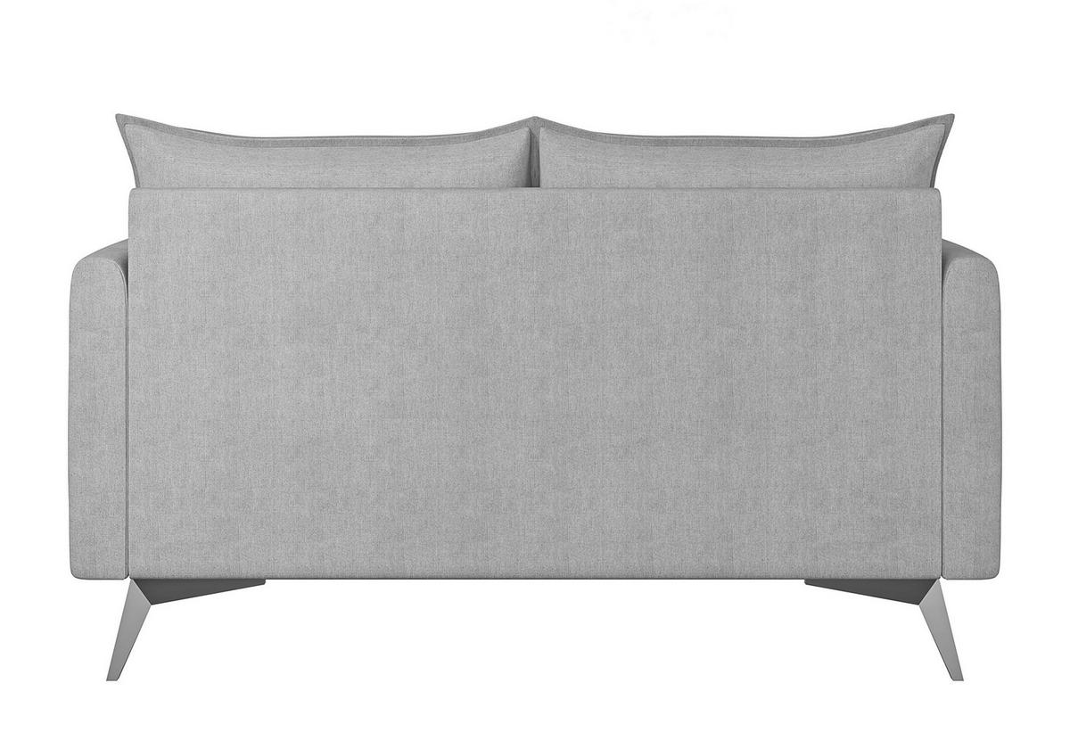 2-SITZER-SOFA Pulse Silber Luxusmicrofaser - Silberfarben/Schwarz, Holz/Textil (138/86/91cm) - S-Style Möbel