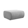POUF Chenille Stoff Grau - Hellgrau/Schwarz, Kunststoff/Textil (94/40/89cm) - Makamii