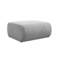 POUF Chenille Stoff Grau - Hellgrau/Schwarz, Kunststoff/Textil (94/40/89cm) - Makamii