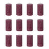 STUMPENKERZE (12er Set) Rustic - Bordeaux, Paraffin (13cm) - Butlers