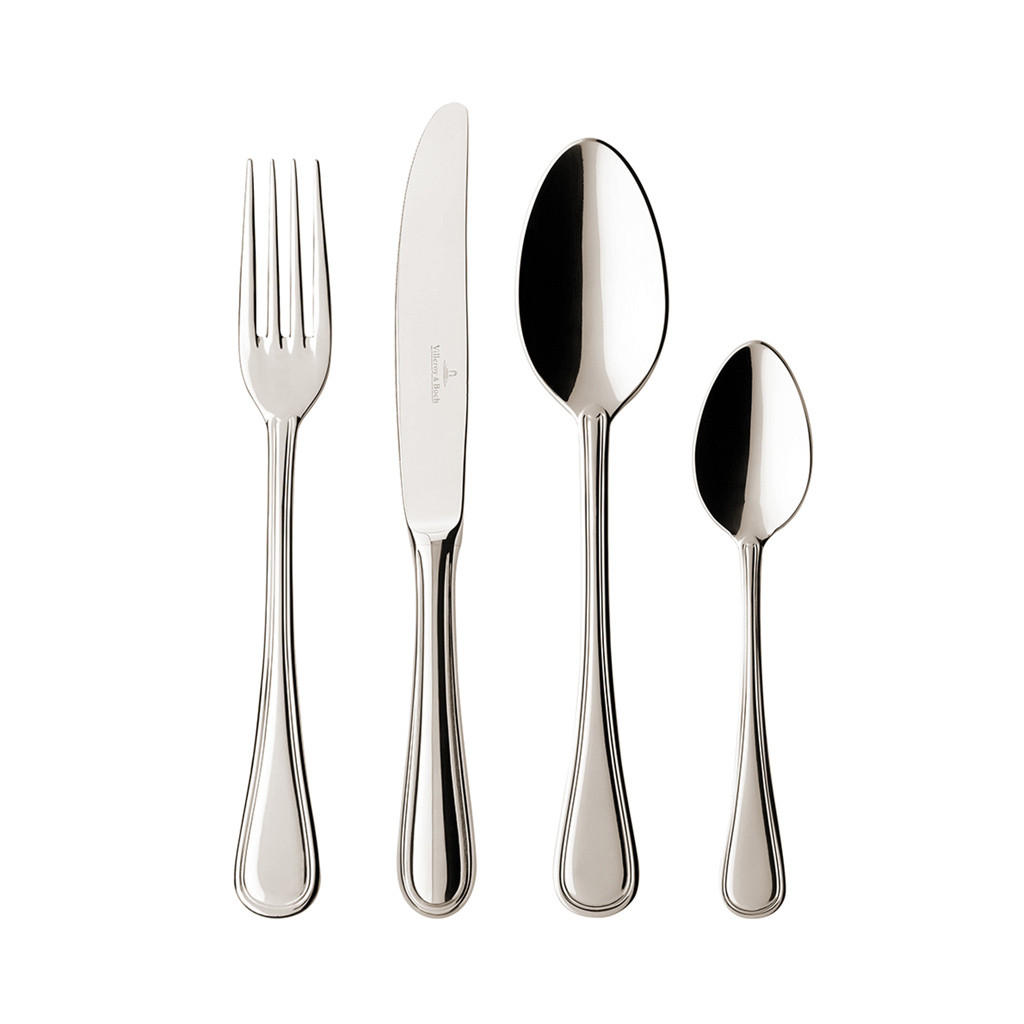 TAFELBESTECK Merlemont silber 24er Set - Silberfarben, Metall - Villeroy & Boch
