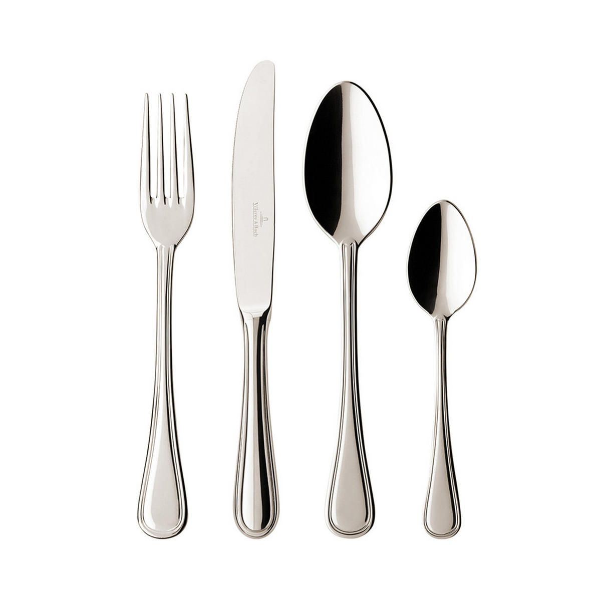 TAFELBESTECK Merlemont silber 24er Set - Silberfarben, Metall - Villeroy & Boch