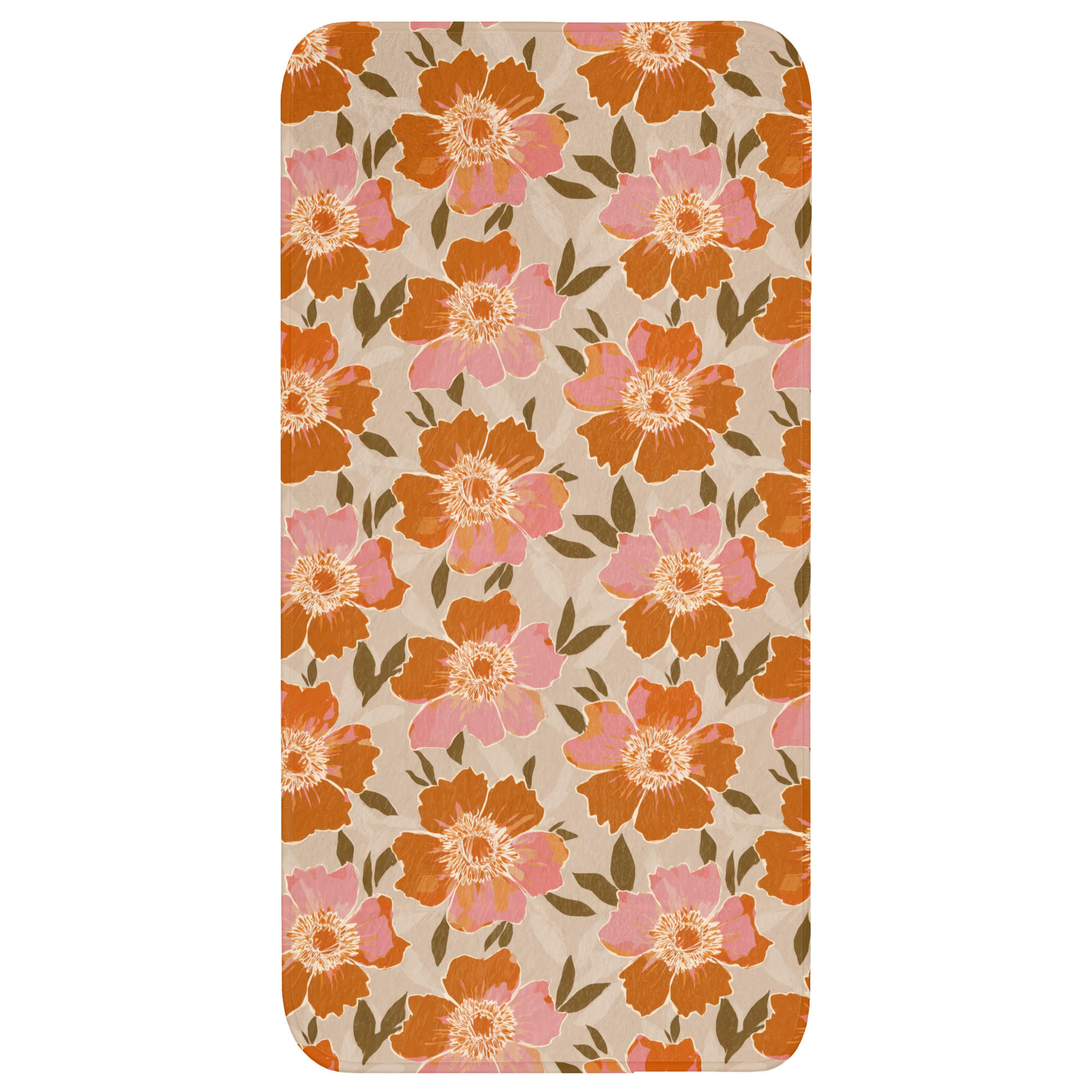 OnlyWow KOUPELNOVÁ PŘEDLOŽKA Květiny - Motiv - Retro 60x120 cm