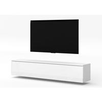 LOWBOARD Loriano 180 Weiß Matt, Hochglanz 180/34/32 cm – Fernsehschrank - Weiß, Holzwerkstoff/Kunststoff (180/34/32cm) - AX Living