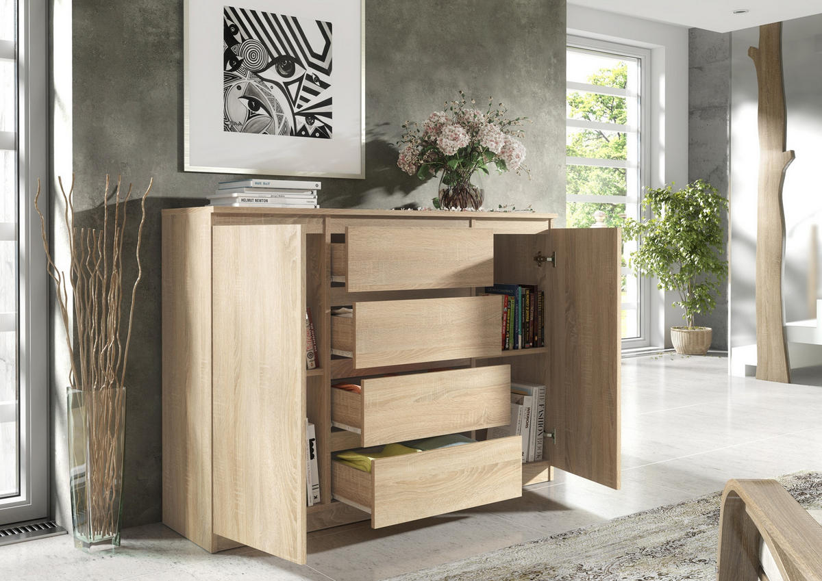 KOMMODE Sonoma 139/102/39 - Sonoma Eiche, Holzwerkstoff (139/102/39cm) - RAUMHIRSCH FURNITURE