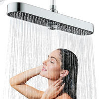 DUSCHKOPF Regendusche 19 Zoll 3 Duschmodi Chrom - Silberfarben, Kunststoff (8.8/12.7/48cm)