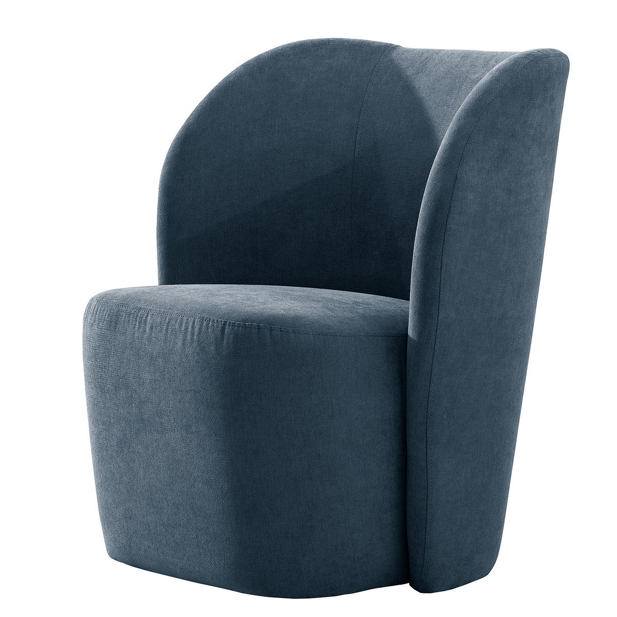 SESSEL - Schwarz/Dunkelblau, Kunststoff/Textil (75/78/49cm) - home24