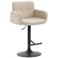 BARHOCKER Stoff creme - Creme/Schwarz, Textil/Metall (60/93/56cm) - CLP