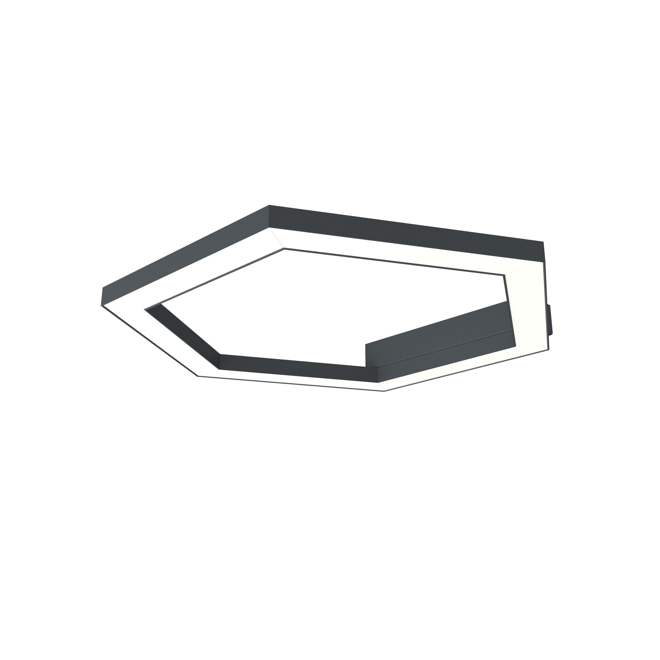 Lumicom Led-Deckenleuchte Anthrazit 3x40x1.6 cm