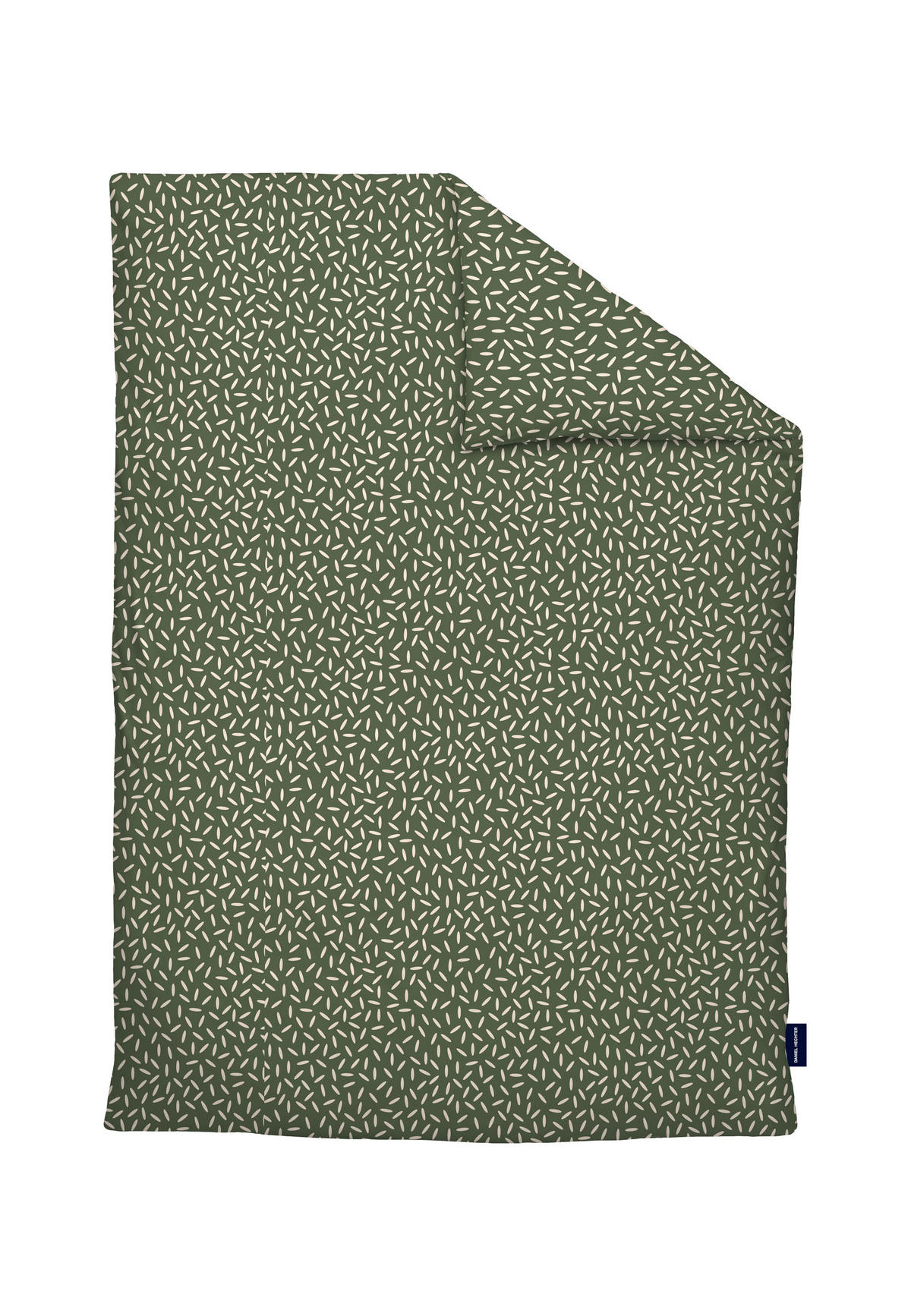 BETTWÄSCHE-GARNITUR Renforcé Geometrie fichte, 135x200 cm + 80x80 cm - Dunkelgrün, Textil (135/200cm) - Daniel Hechter