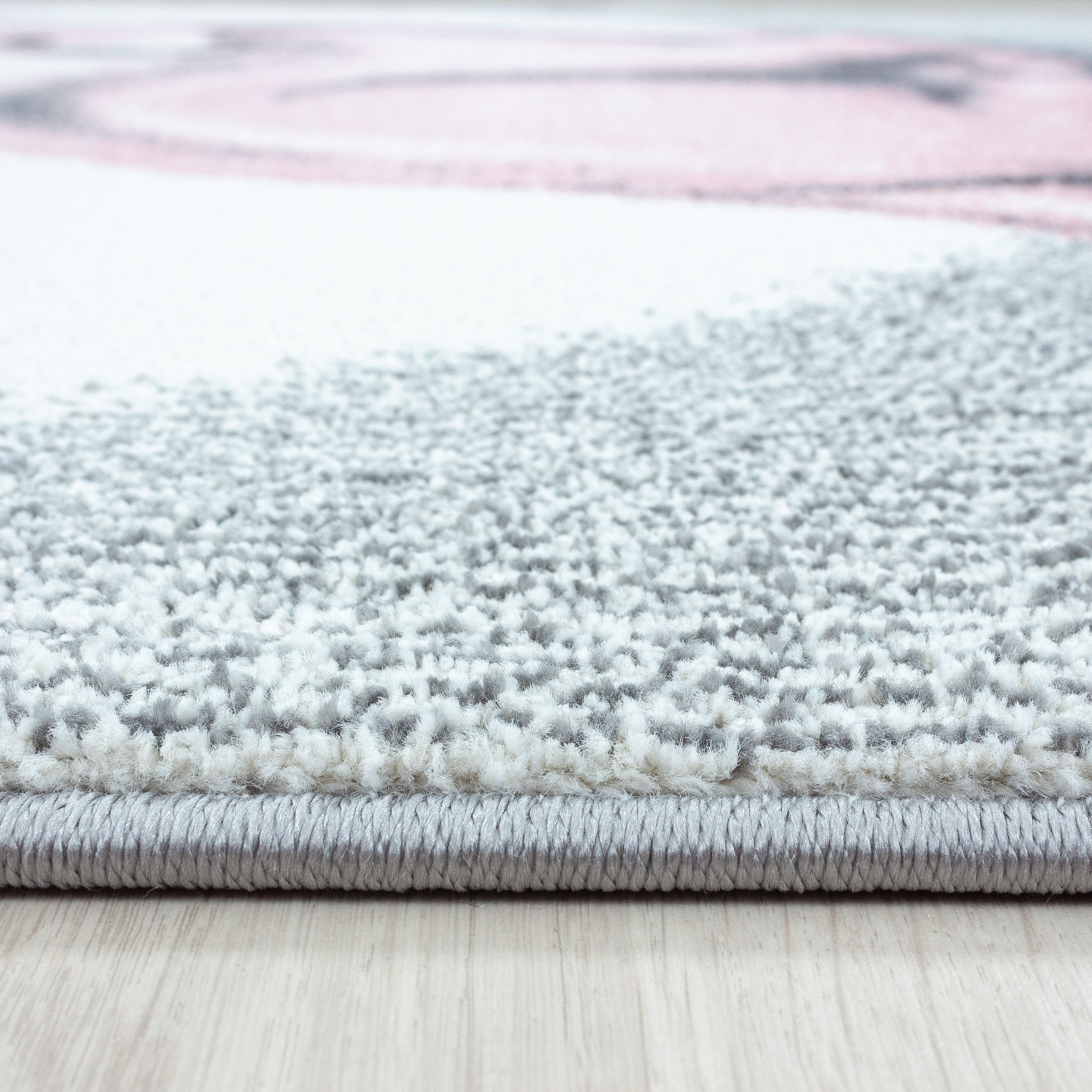 TEPPICH Kinder Kurzflor Reh Polypropylen Kinderzimmer Pink Rund 160x160 - Rosa, Textil (160/160cm) - KADIMA DESIGN