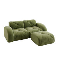 SOFA modular Chenille Green - Grün, Kunststoff (171/204cm) - Meubliv