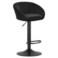 BARHOCKER EAST schwarzer Sitz, schwarze Basis - Schwarz, Textil (53/103/46cm) - Valora