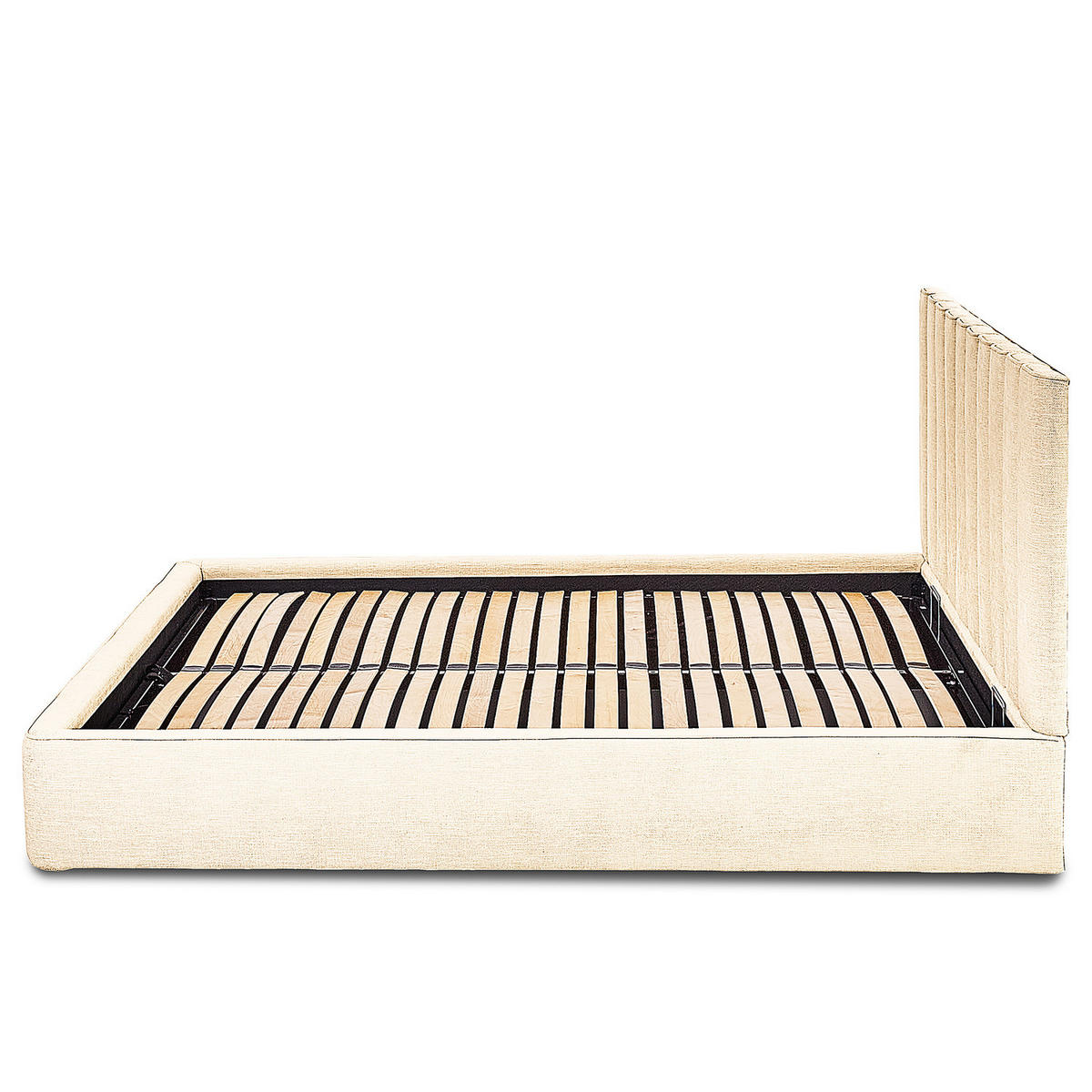 POLSTERBETT - Creme, Textil (180/200cm) - home24