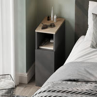NACHTTISCH Enton Anthrazit/Sonoma 20 x 59.5 cm mit 1 Tür - Anthrazit, Holzwerkstoff (20/59.5/35cm) - Vicco
