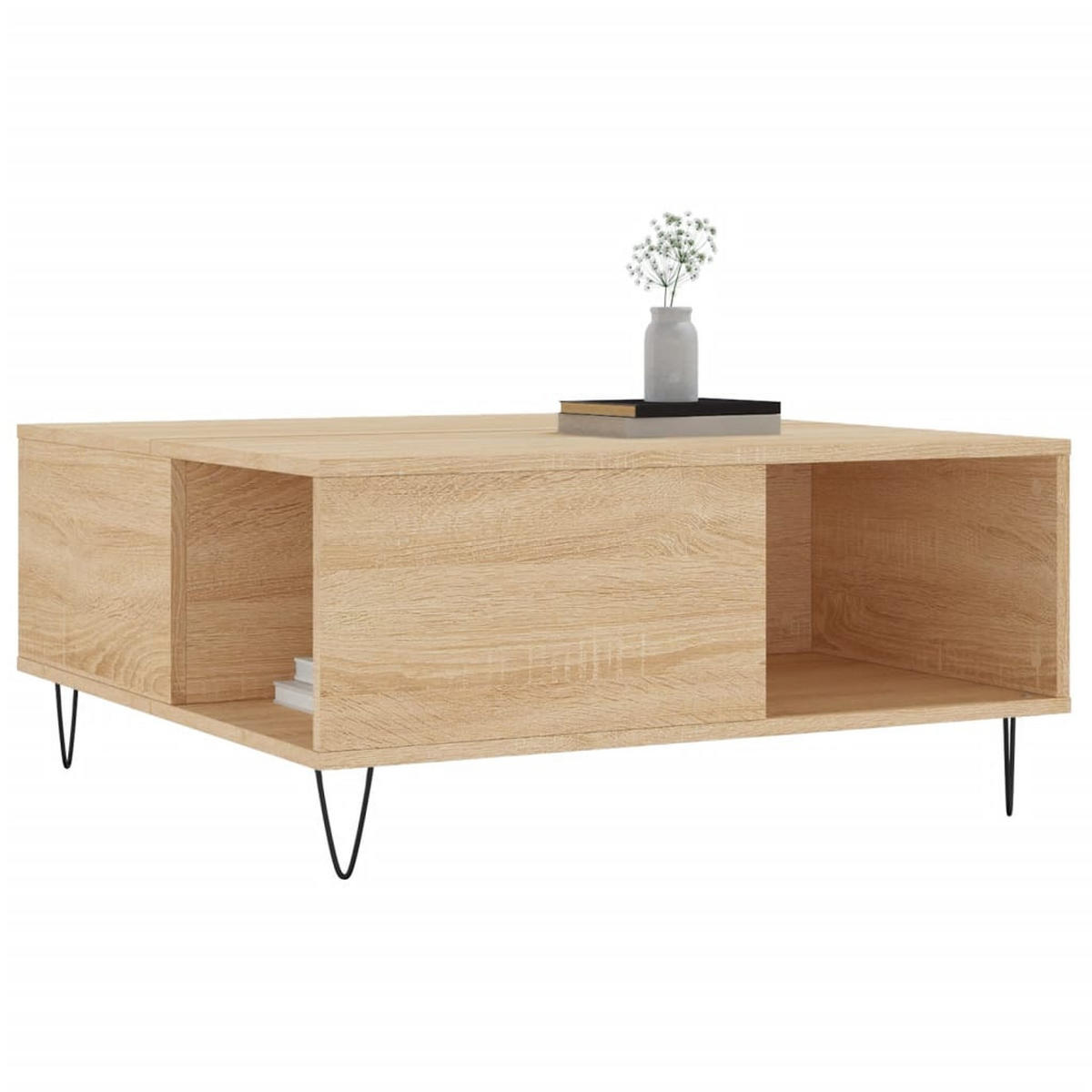 COUCHTISCH Sonoma-Eiche 80x80x36,5 cm Holzwerkstoff - Braun, Holzwerkstoff (80/80/36.5cm) - furnicato