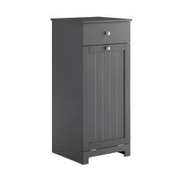 BADUNTERSCHRANK mit einer Schublade Dunkelgrau 40x38x91cm Modern - Dunkelgrau, Holzwerkstoff (38/91/40cm) - SoBuy
