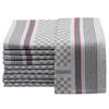 GESCHIRRTÜCHER, 10er-Set, 45x90 cm, 100% Baumwolle, Grau - Anthrazit, Textil (45/90cm) - Zollner