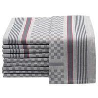 GESCHIRRTÜCHER, 10er-Set, 45x90 cm, 100% Baumwolle, Grau - Anthrazit, Textil (45/90cm) - Zollner