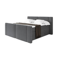 BOXSPRINGBETT mit Matratze H3/H4 - EVON KING Zanozek - 140x200 cm Dunkelgrau - Graphitfarben, Holzwerkstoff (140/200cm) - ALTDECOR
