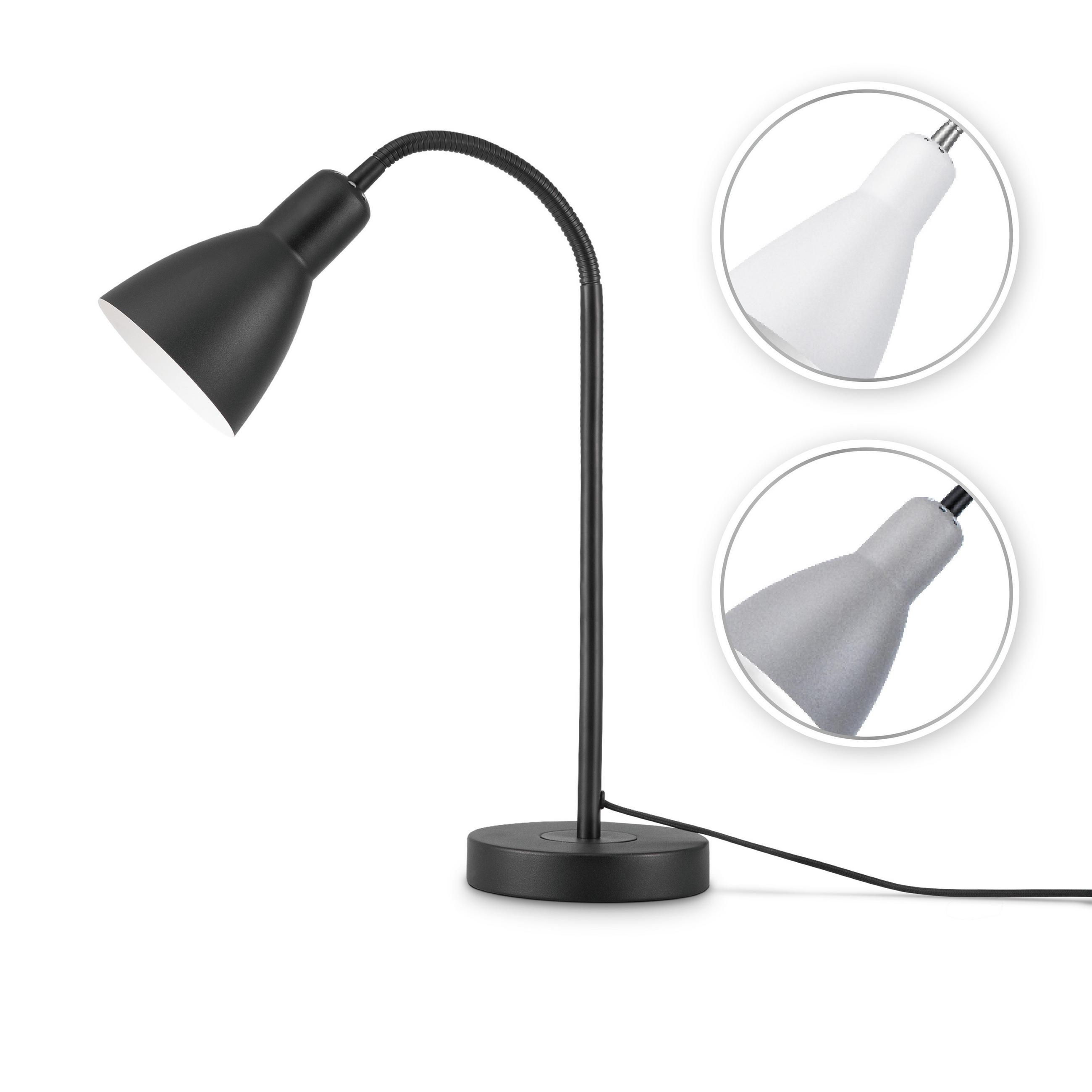 TISCHLAMPE Wilhelm - Schwarz, Metall (38.7/14/43.2cm) - Paco Home