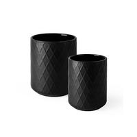 UTENSILIENHALTER Palmanova 2er Set - Schwarz, Keramik (15.3/14.9/18.7cm) - MIAMIO
