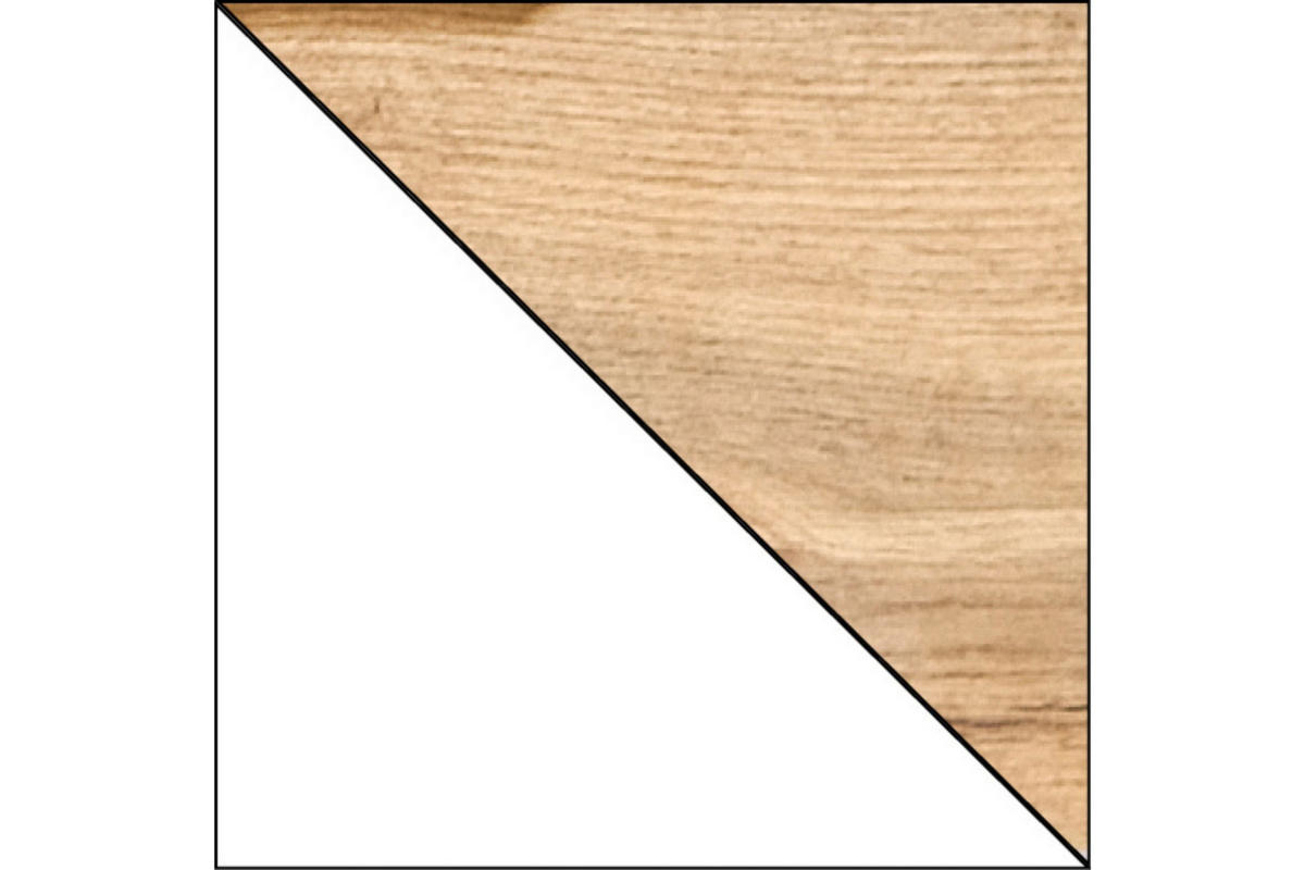 KLEIDERSCHRANK ARCO 01 80 cm in Weiß Arctic Matt / Wotan Eiche - Eiche Wotan/Weiß, Holzwerkstoff (80/195/52cm) - Deine Möbel 24