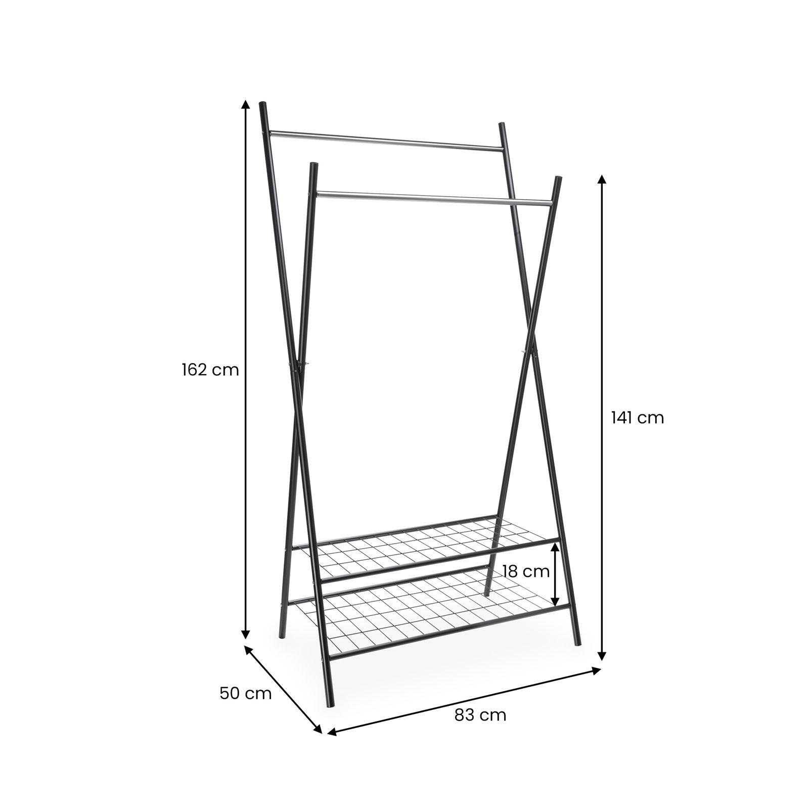 GARDEROBENSTÄNDER RUBY - Chromfarben, Metall (83/162/50cm) - IDIMEX