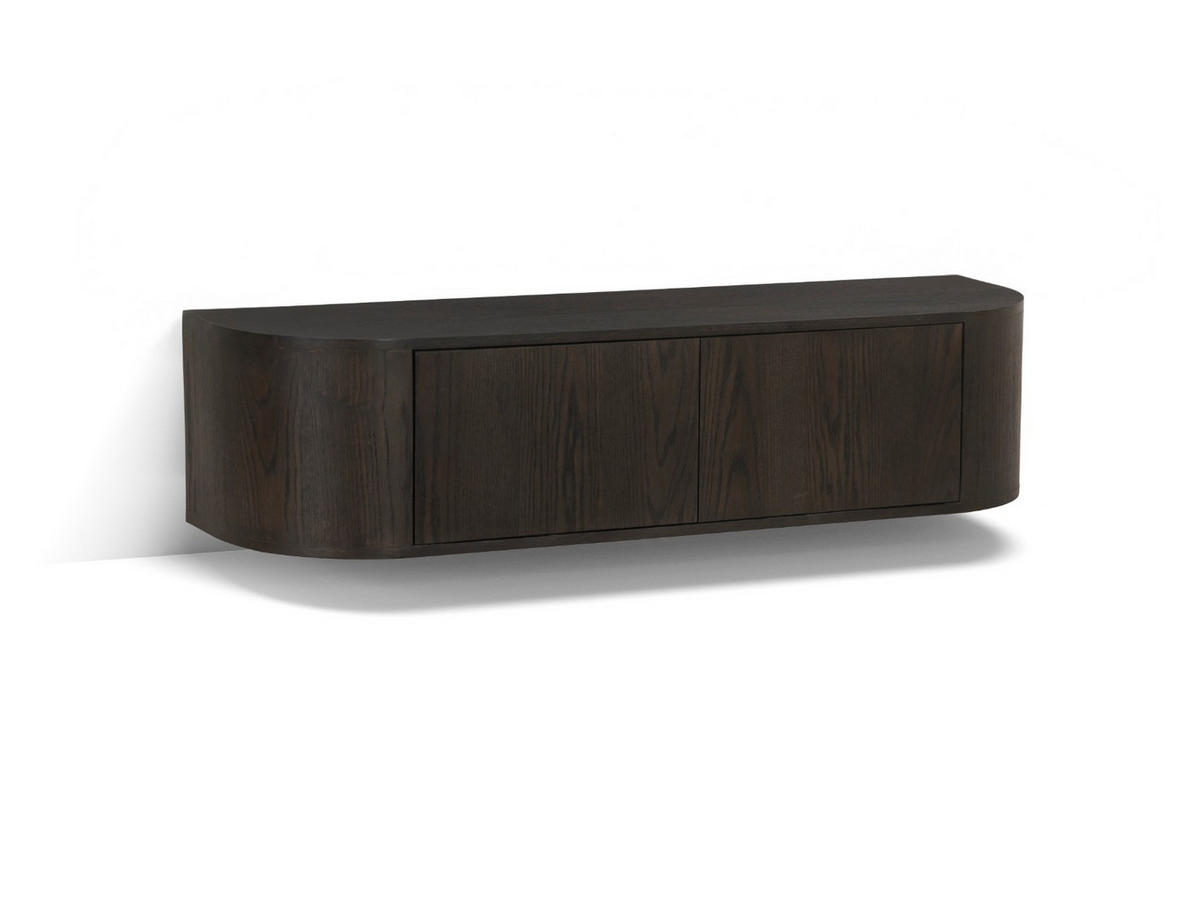 TV-MÖBEL Novero Braun 35/140/33 cm - Dunkelbraun, Holz (140/33/35cm) - Livingfurn