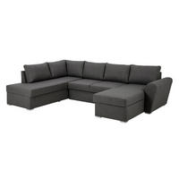 SCHLAFSOFA Chaiselong rechts, grau - Grau, Holzwerkstoff (297/85/203cm) - ebuy24