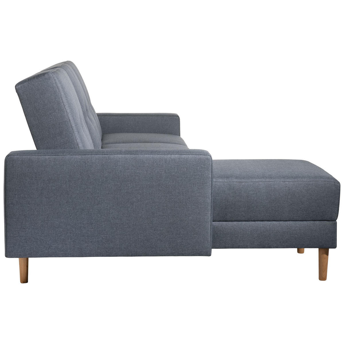 FUNKTIONSSOFA mit Hocker Kattie Flachgewebe denim - Flieder, Kunststoff (144/230cm) - 58aufmkessel