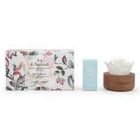 VOŇAVÉ kvety Laura Ashley - červená, drevo/sklo (11/9/16cm)